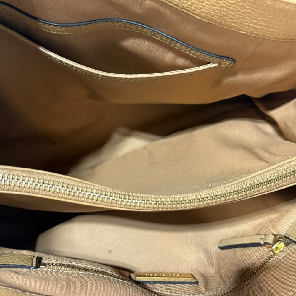 Tory Burch McGraw Triple Compartment Leather Satchel - Tiramisu - Picture 4 of 17